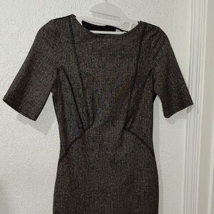Zara Charcoal Long Sleeve Dress